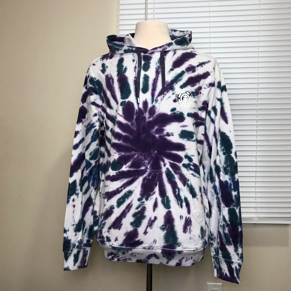 Element Seal BP TD Hoodie Men’s Sz L Tie Dye Multicolor Kangaroo Pocket Pullover - Picture 15 of 16